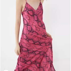 Urban Outfitters Snake Print Maxi Slip Dress